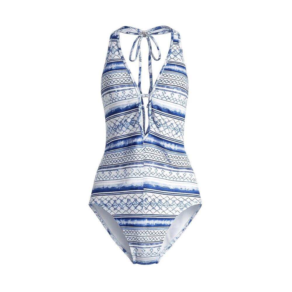 Jets Australia by Jessica Allen One Piece Swimsuit Blue Open Back size 4